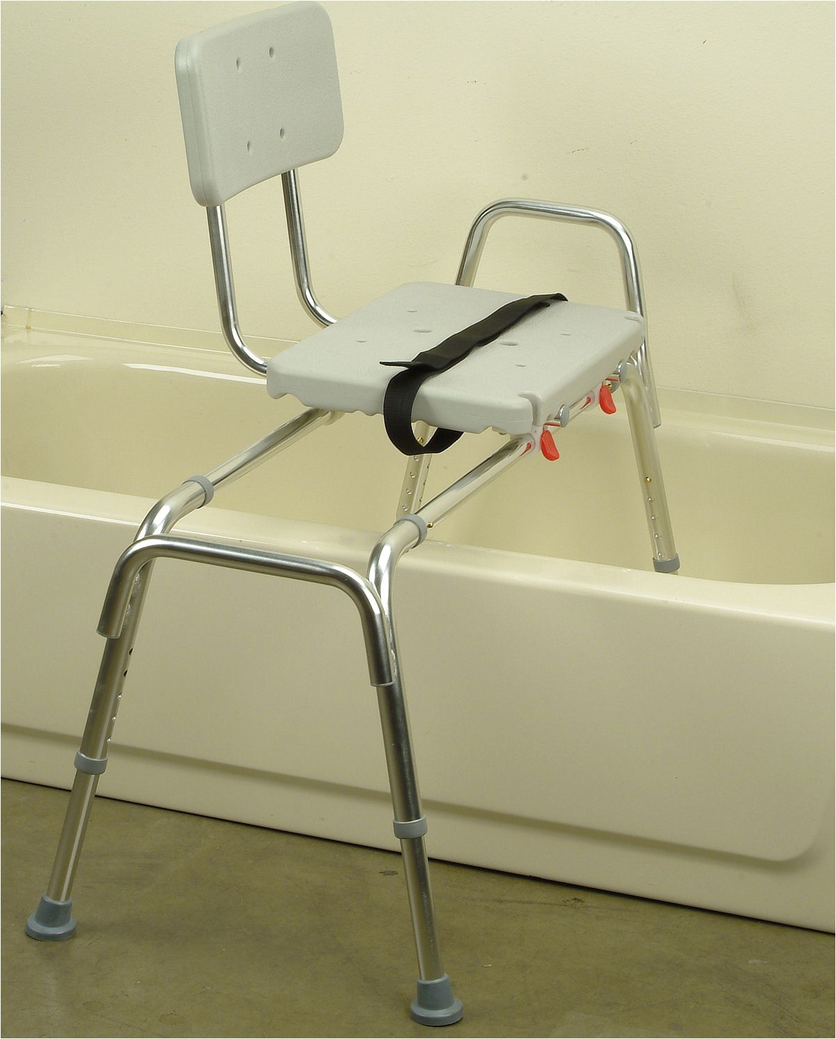 Extended Shower Chair Perfect Transfer Bench Shower Chair Model Bathroom with Bathtub