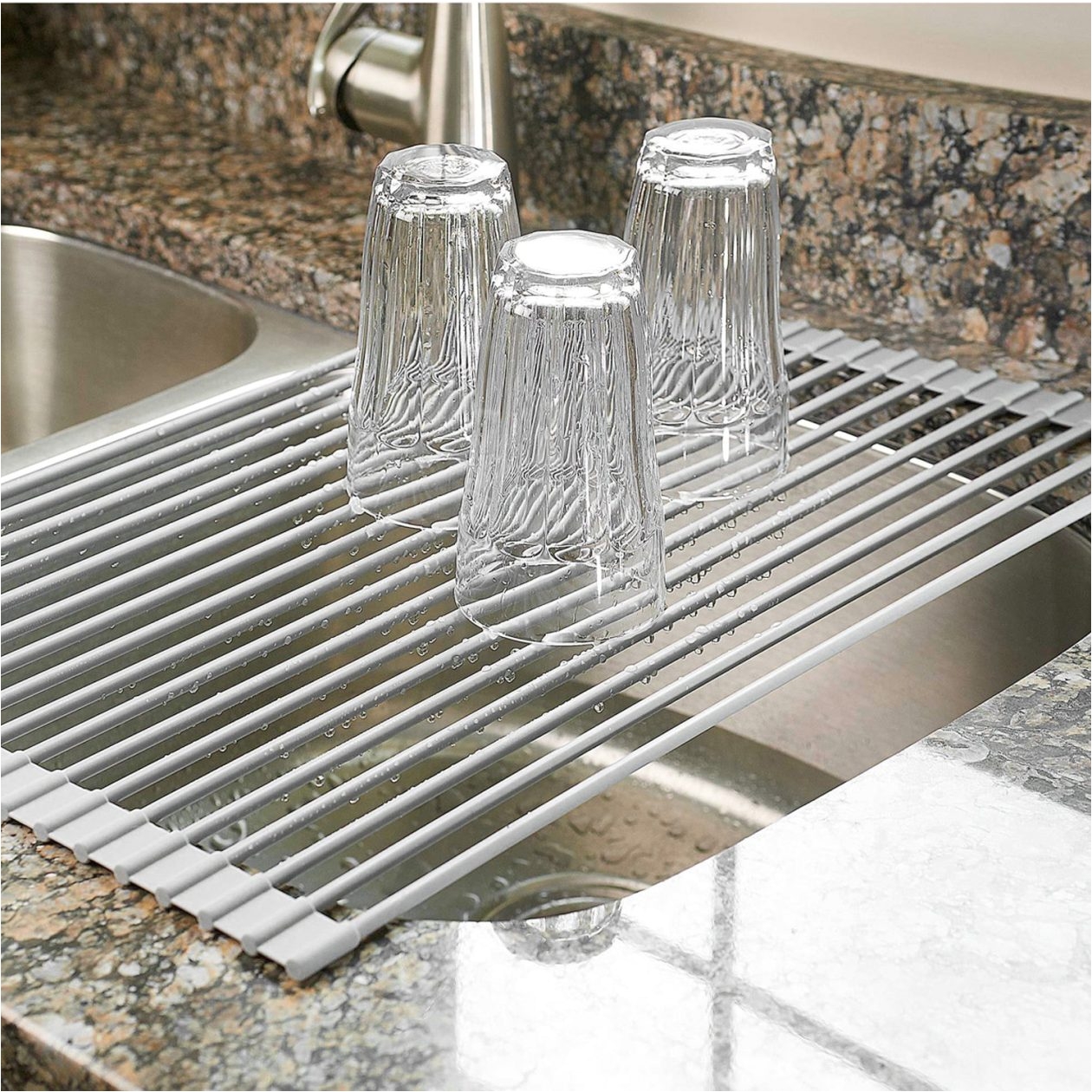 surpahs over the sink multipurpose roll up dish drying rack ideas