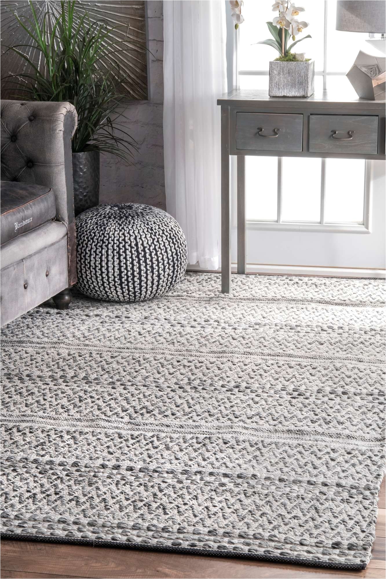 Extra Thin area Rugs Rugs Usa Silver Mentone Reversible Striped Bands Indoor Outdoor Rug