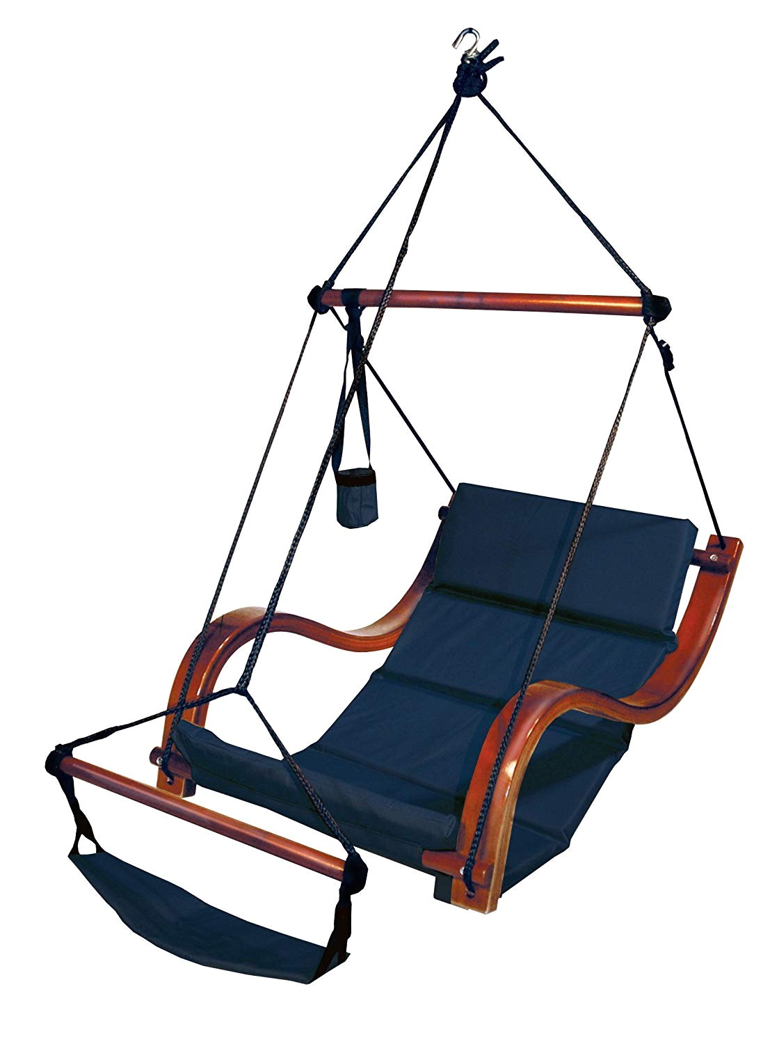 amazon com hammaka nami deluxe hanging hammock lounger chair in blue garden outdoor