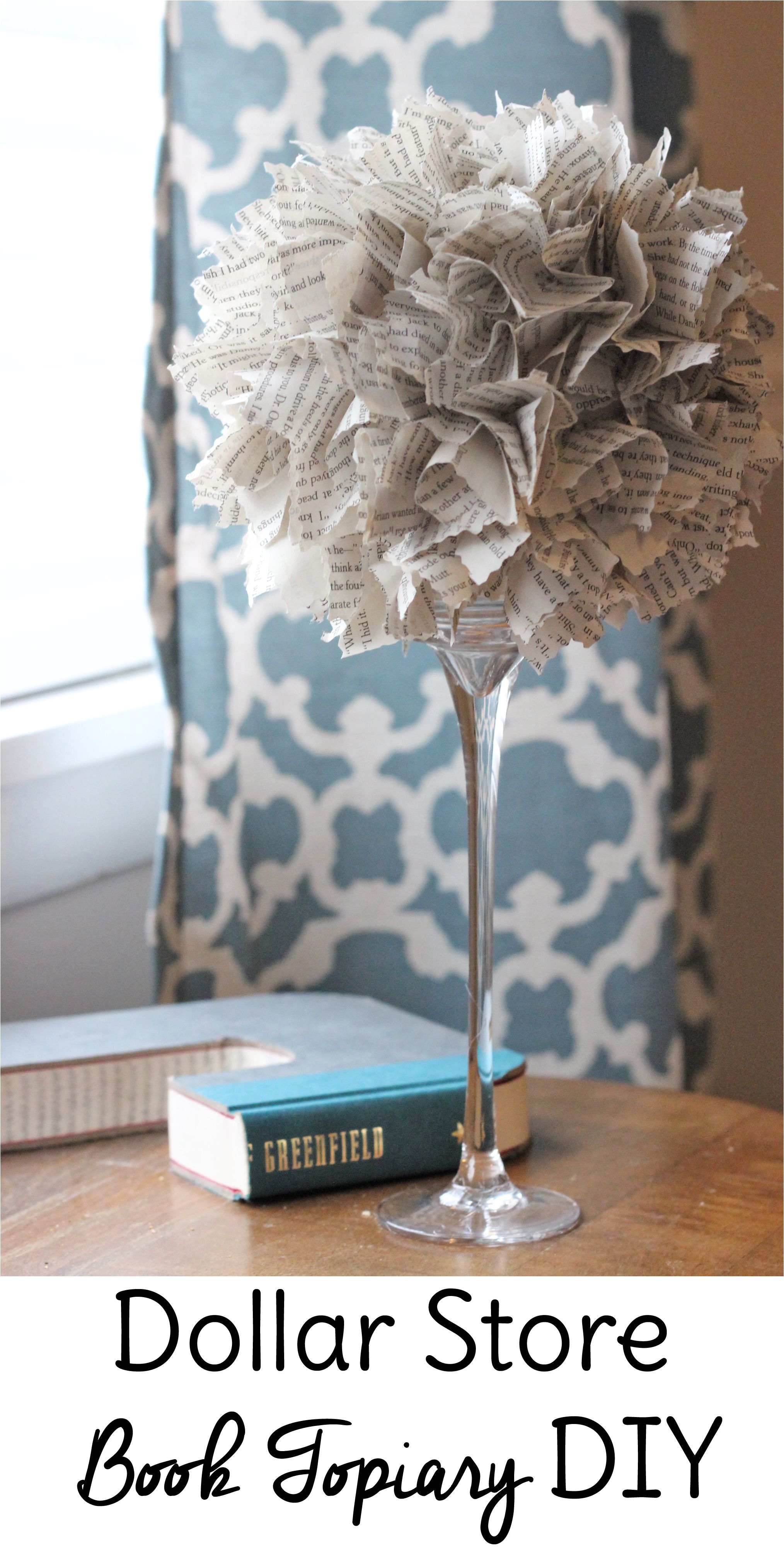 upcycle an old book into dollar store home decor diy