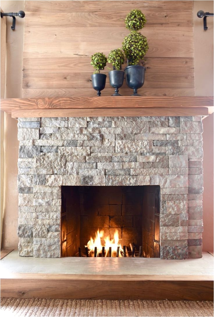 airstone fireplace makeover