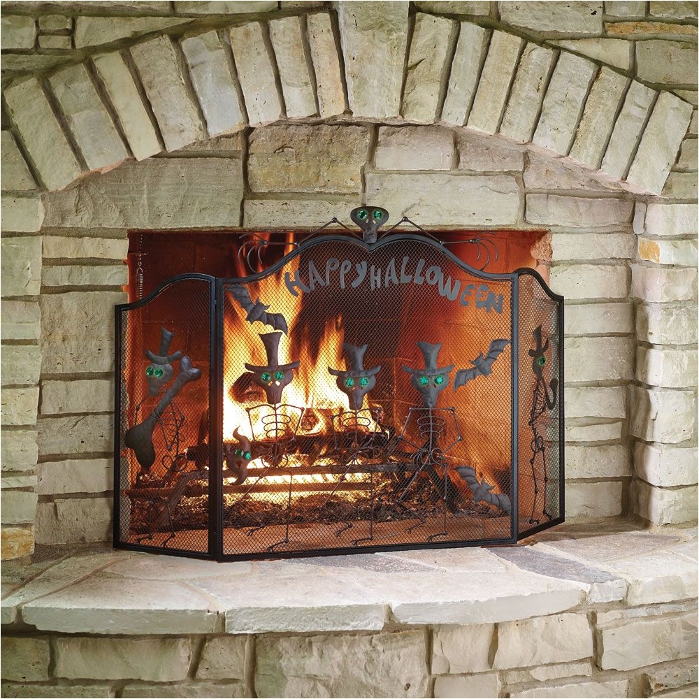 img src https i pinimg com originals 86 0d a4 860da4752431aa26d11e5da5e59fb263 jpg alt the halloween fireplace screen hammacher schlemmer