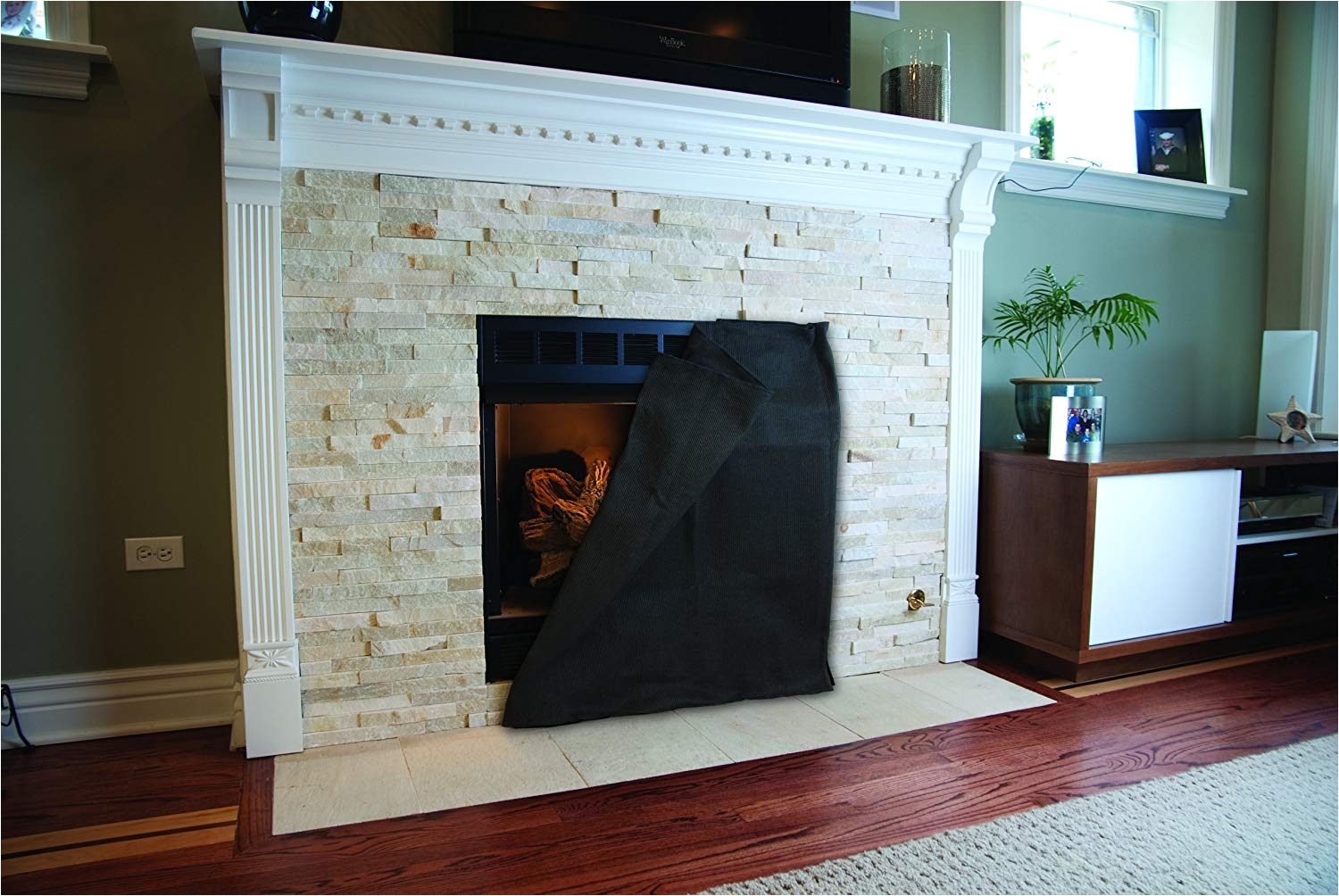 amazon com fireplace blocker 32 inch h x 42 inch w blanket medium home improvement