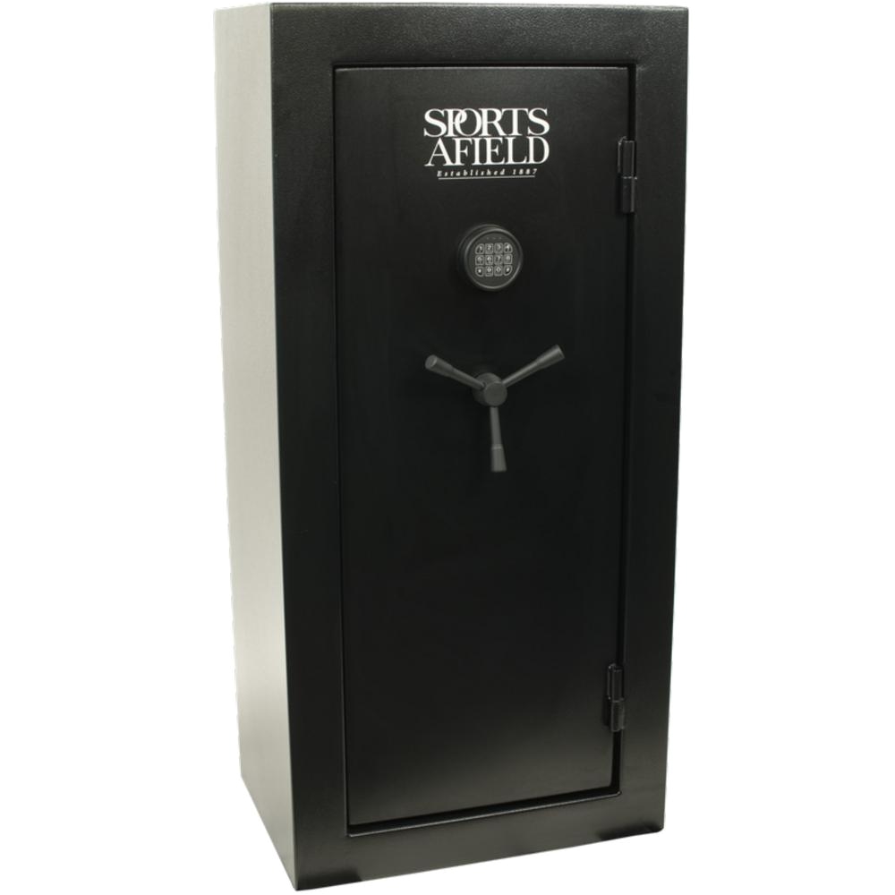 Fireproof Floor Safes for Sale Sports Afield 30 Gun Fire Rated E Lock Gun Safe Black Textured