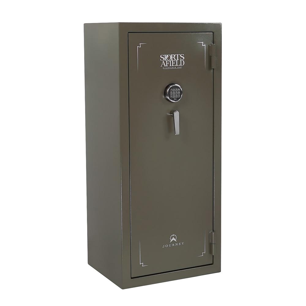 sports afield journey series 30 gun e lock gun safe od green texture