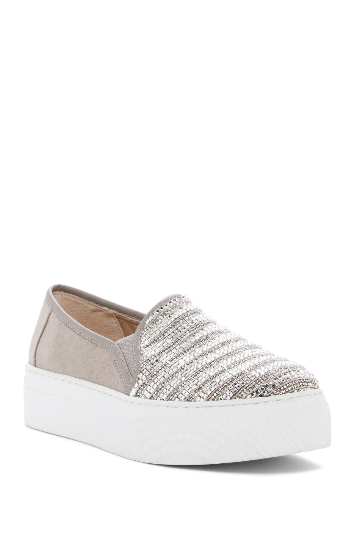 stella rhinestone platform slip on sneaker