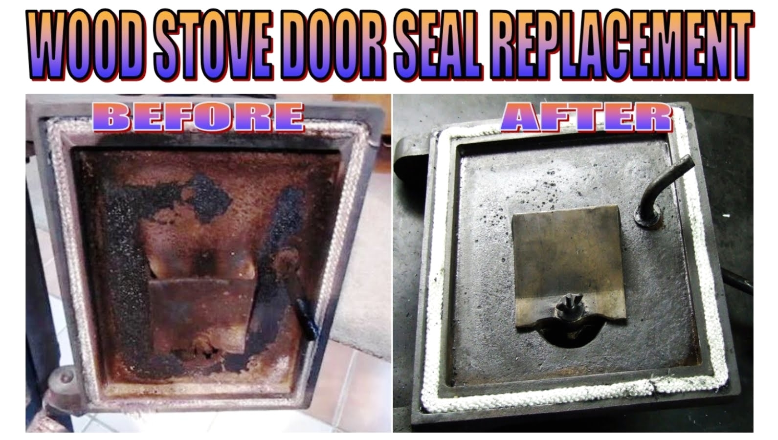 replace wood stove door seal