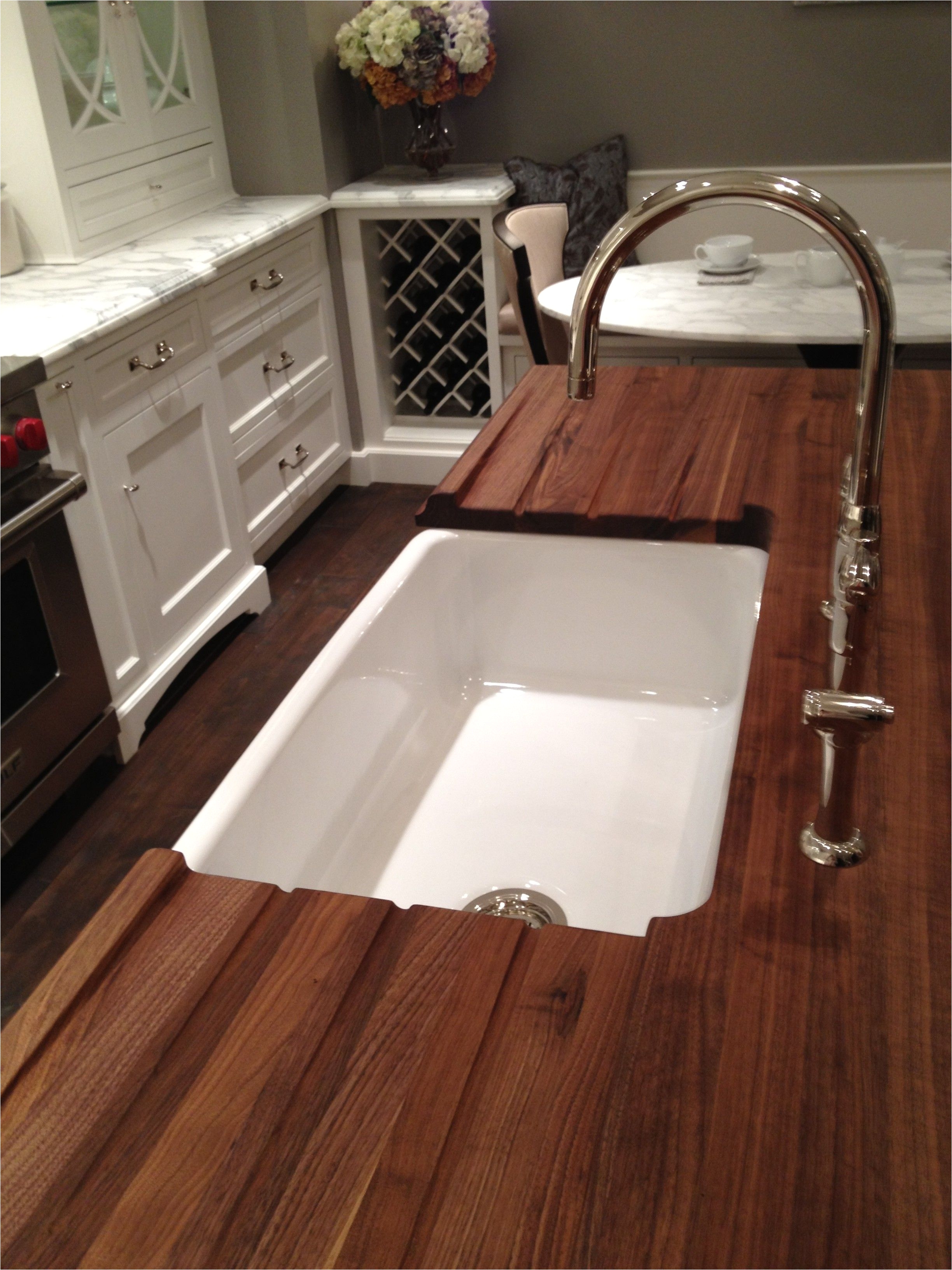 maple wood plank counter top mixed white fiberglass apron sink lovable white apron sink ideas to make over your kitchen decoration interior kitchen