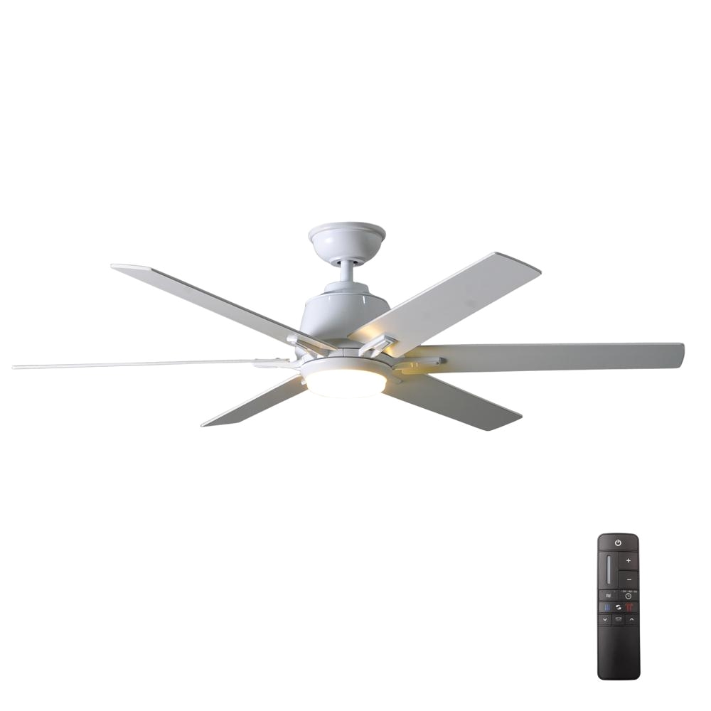 home decorators collection kensgrove 54 in integrated led indoor white ceiling fan with light kit