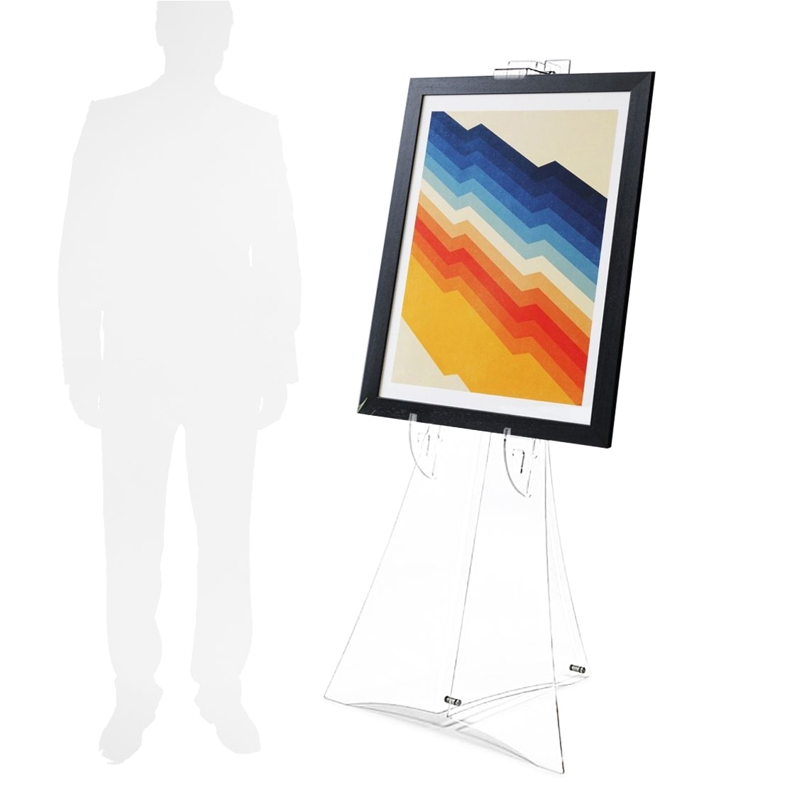floor standing display easel perfect for showing large pieces of art or to display