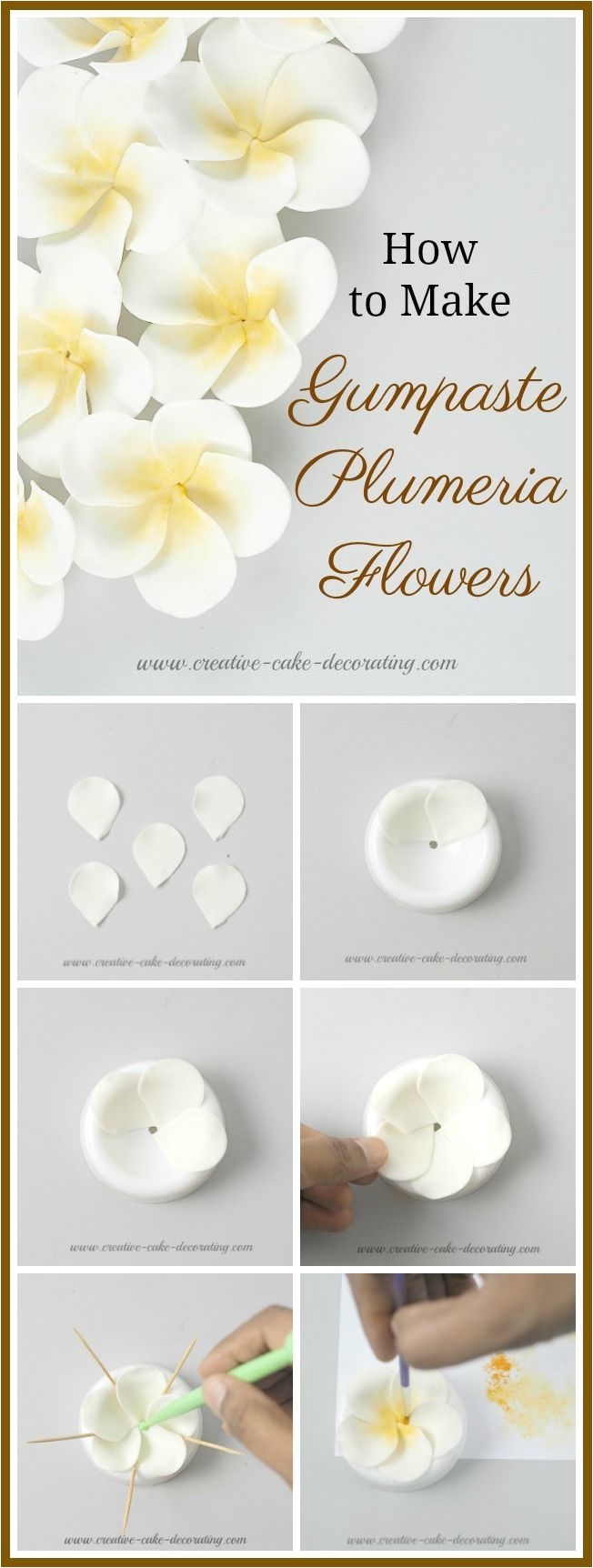 here is a plumeria wedding cake i designed with gumpaste plumeria flowers also known as