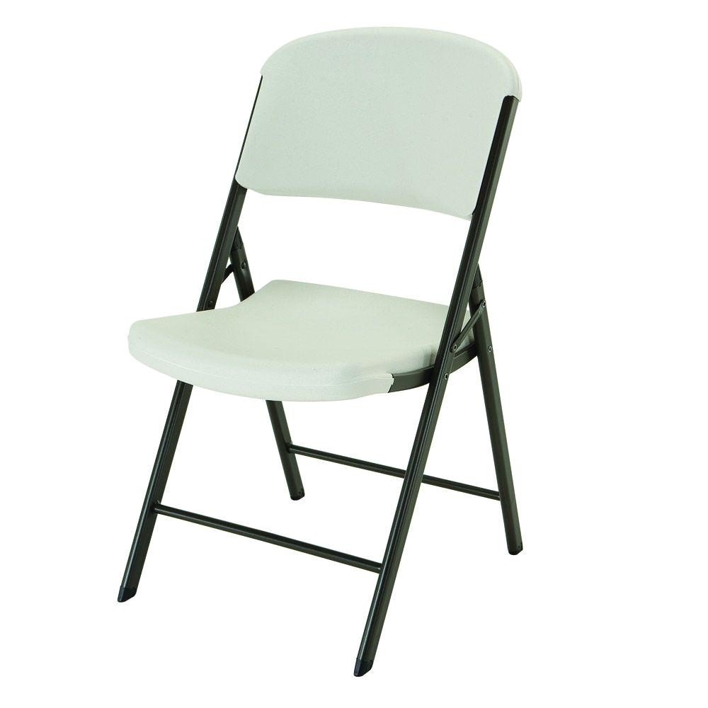 Folding Chairs at Home Depot Lifetime Almond Folding Chairs 4 Pack 42803 the Home Depot