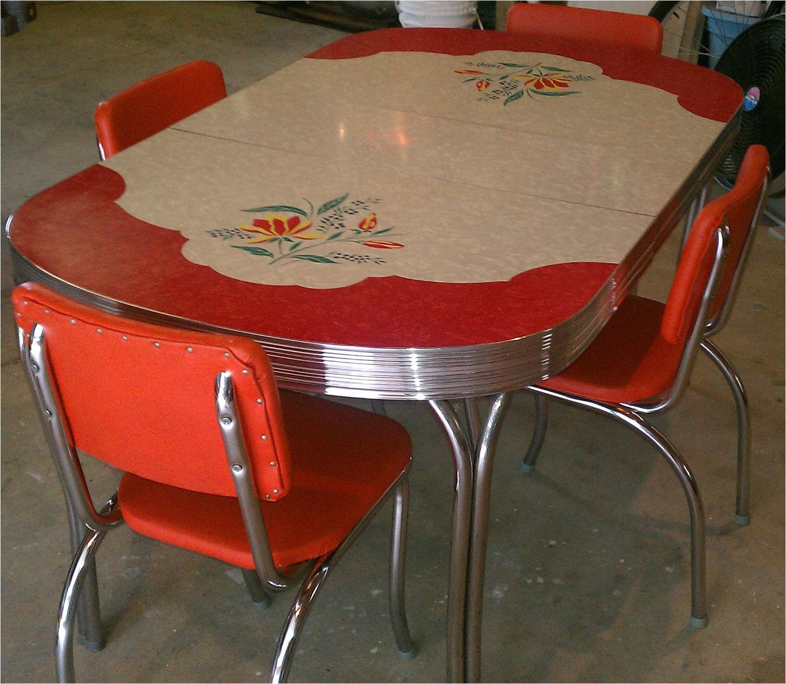 Formica Table and Chairs for Sale Vintage Kitchen formica Table 4 Chairs Chrome orange Red White Gray