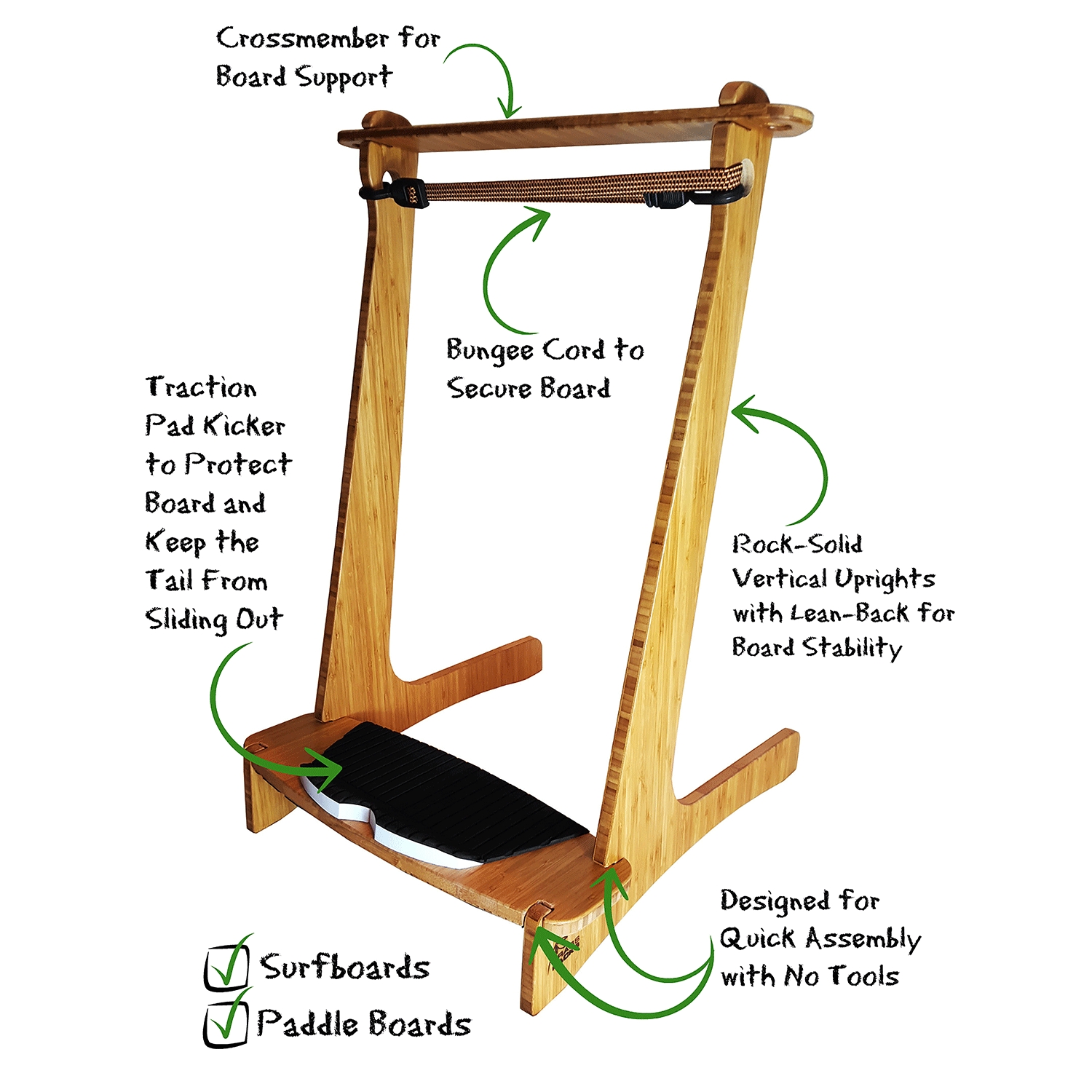 freestanding vertical sup rack surf rack