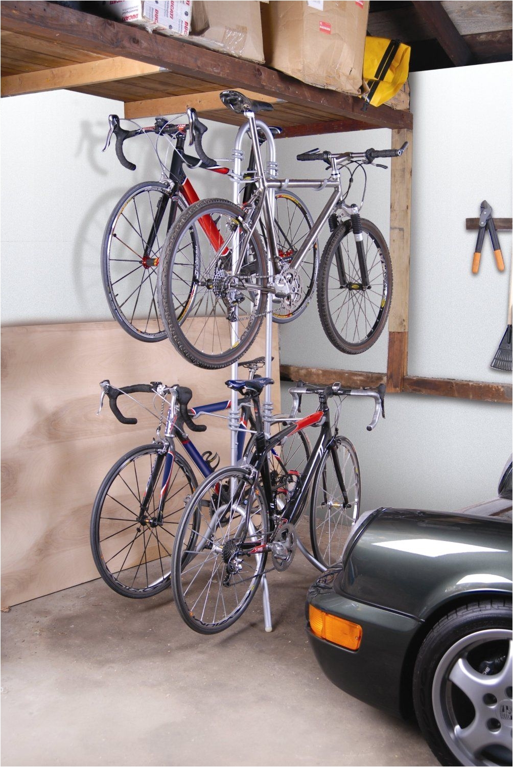 Freestanding Vertical Bike Rack Diy Four Bike Freestandingrack Free Standing Racks and Shelves