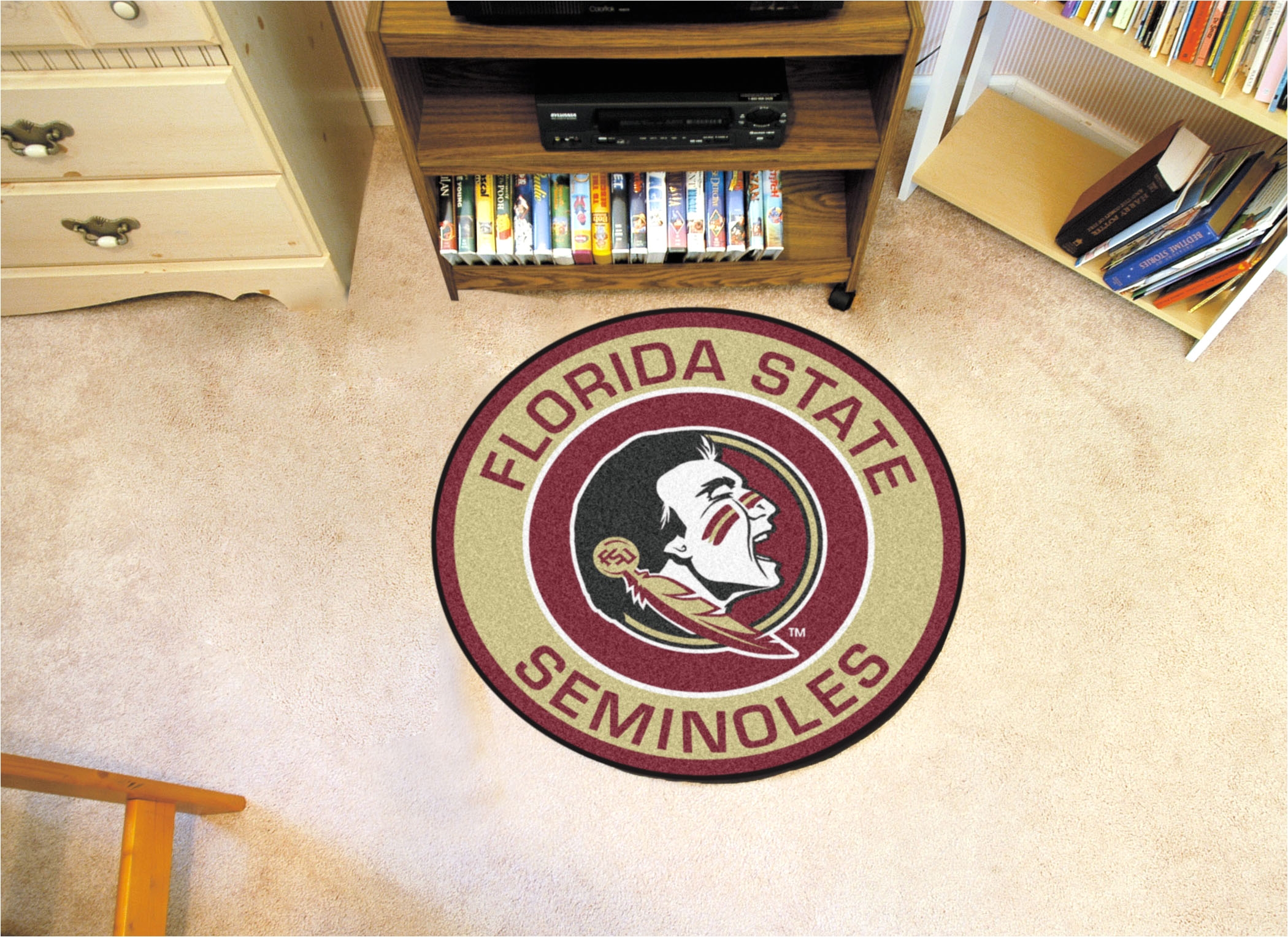 Fsu Rug Florida State University Seminoles Logo Roundel Mat 27