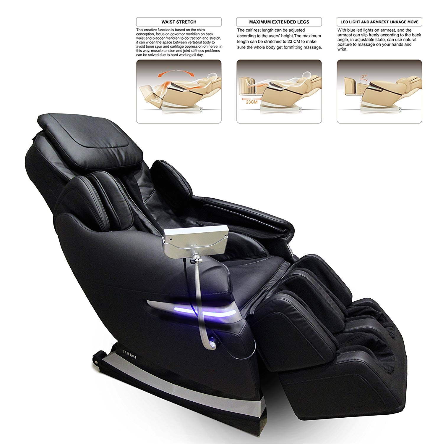 Fujimi Massage Chair 9900 Amazon Com Fujimi Ep8800 Massage Chair Black Health Personal Care