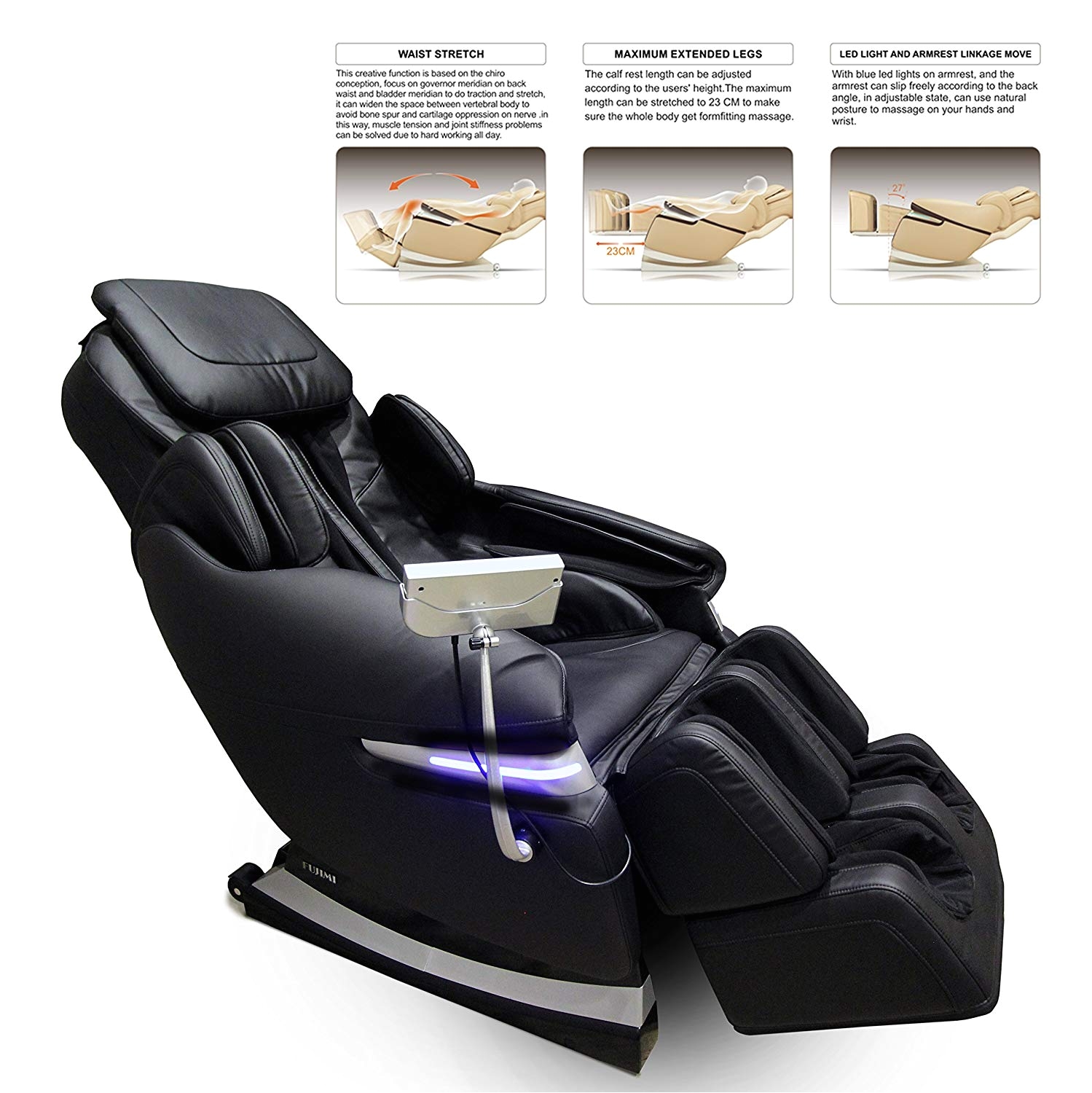 Fujimi Massage Chair Ep 8800 Amazon Com Fujimi Ep8800 Massage Chair Black Health Personal Care