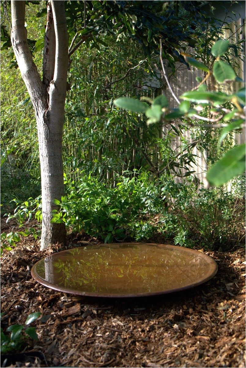 large spun copper water dish by mallee design