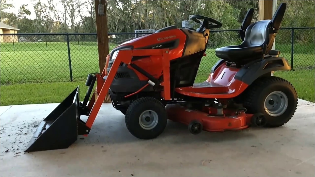 Garden Tractor Front End Loader Kits Home Made Garden Tractor Bucket Loader Youtube