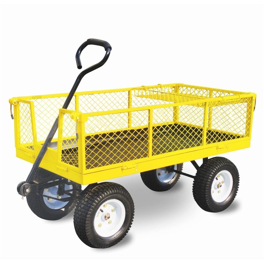 Garden Wagon Lowes Ft Steel Yard Cart Superb Garden Wagon Lowes 1