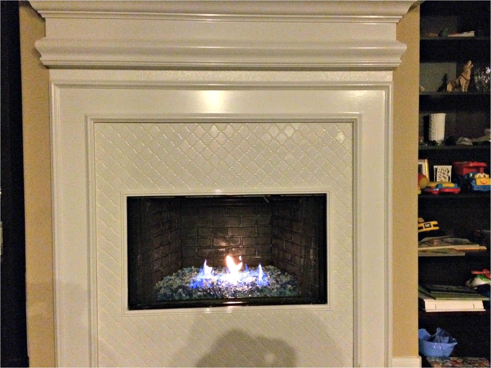 amazing fire glass fireplace makeover