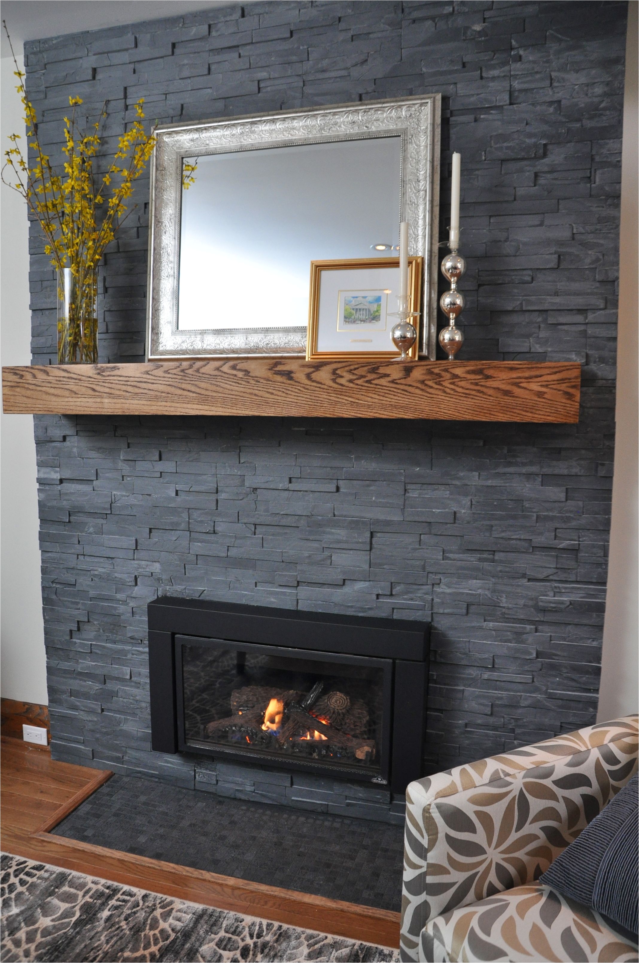 if we decide to redo our fireplace then i would love to mimic this stone effect