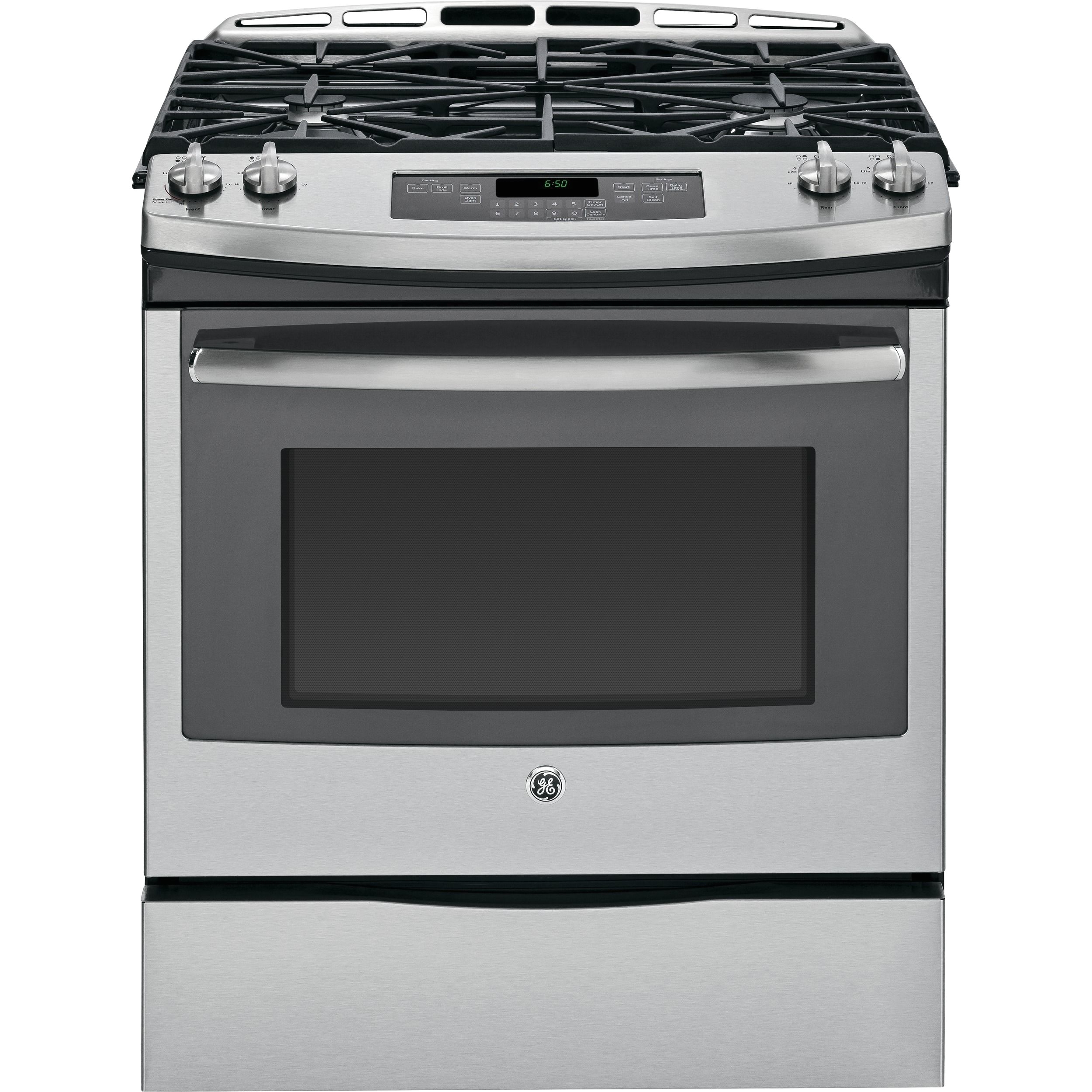 ge 30 inch slide in gas range stainless steel silver