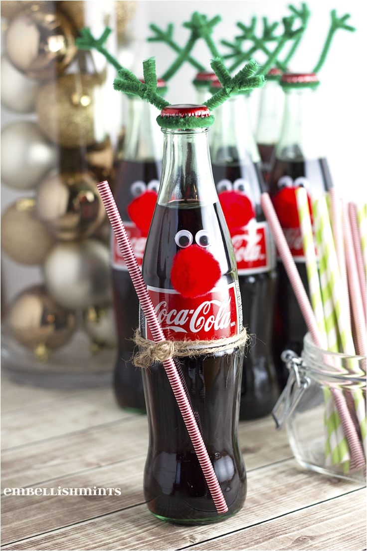 cherry coke poke cake and coke bottle reindeer are quick easy and make the perfect