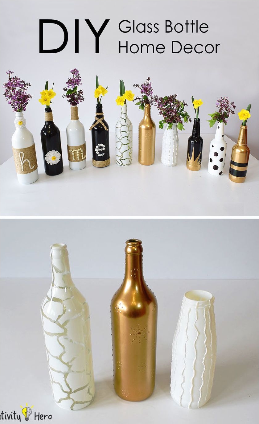 3 different methods of creating some wonderful home decor out of old bottles to brighten up any room