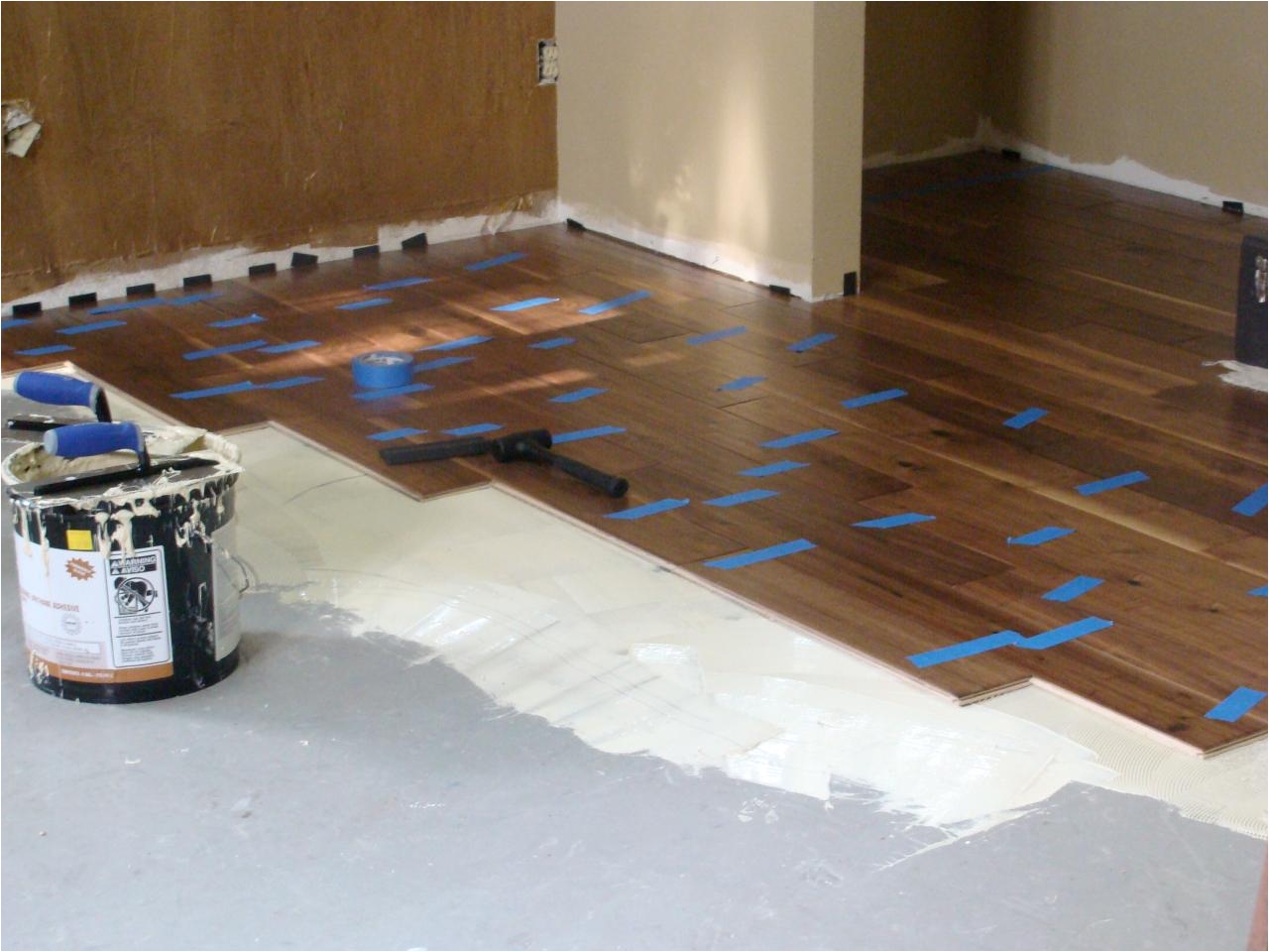 Glue Down Wood Floor Removal Machine Rental Installing Hardwood Flooring Over Concrete How tos Diy