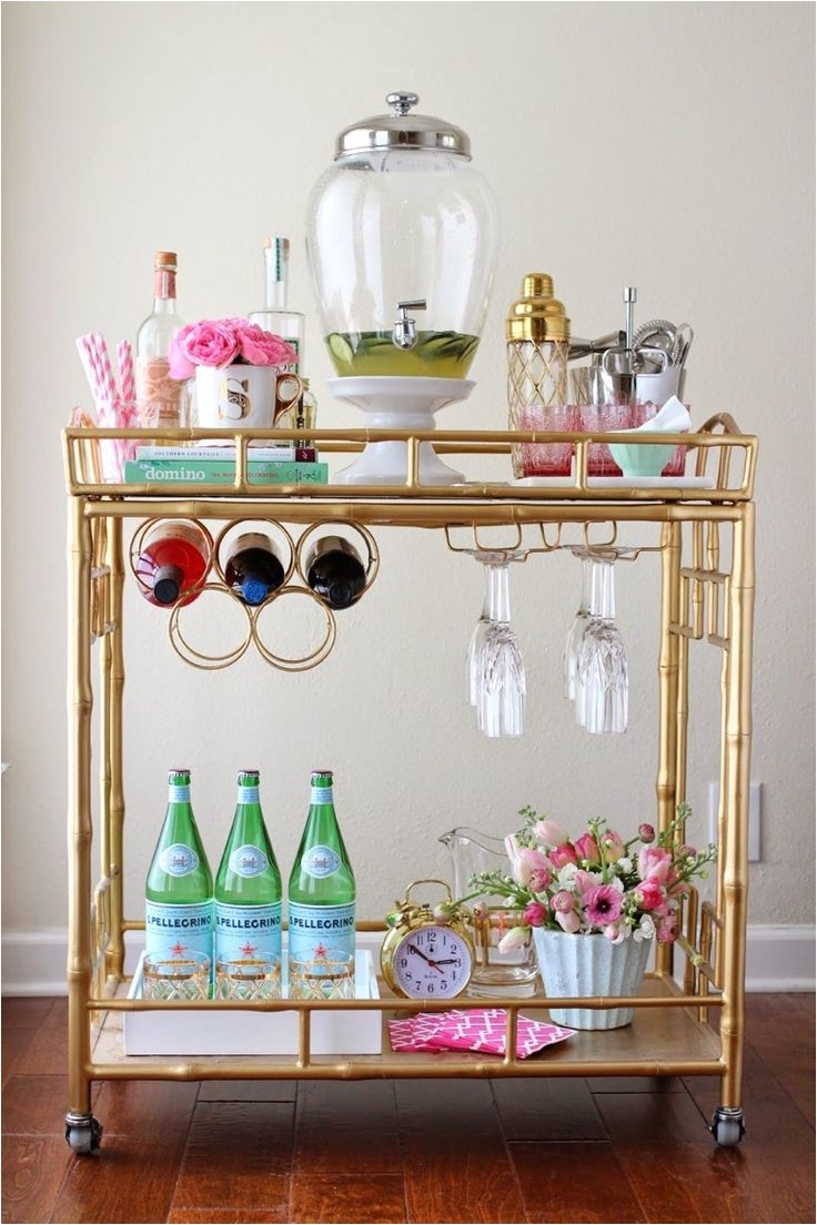 no room for a bar how about a bar cart 10 beautifully styled bar carts worth throwing a party for