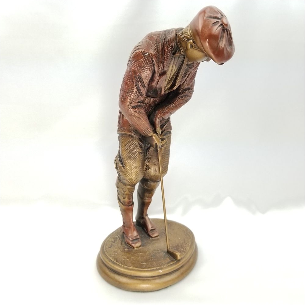 Golf Statues Home Decorating Golf Statue 11 Tall Austin Alexsander Danel Bronze Finish Chalkware