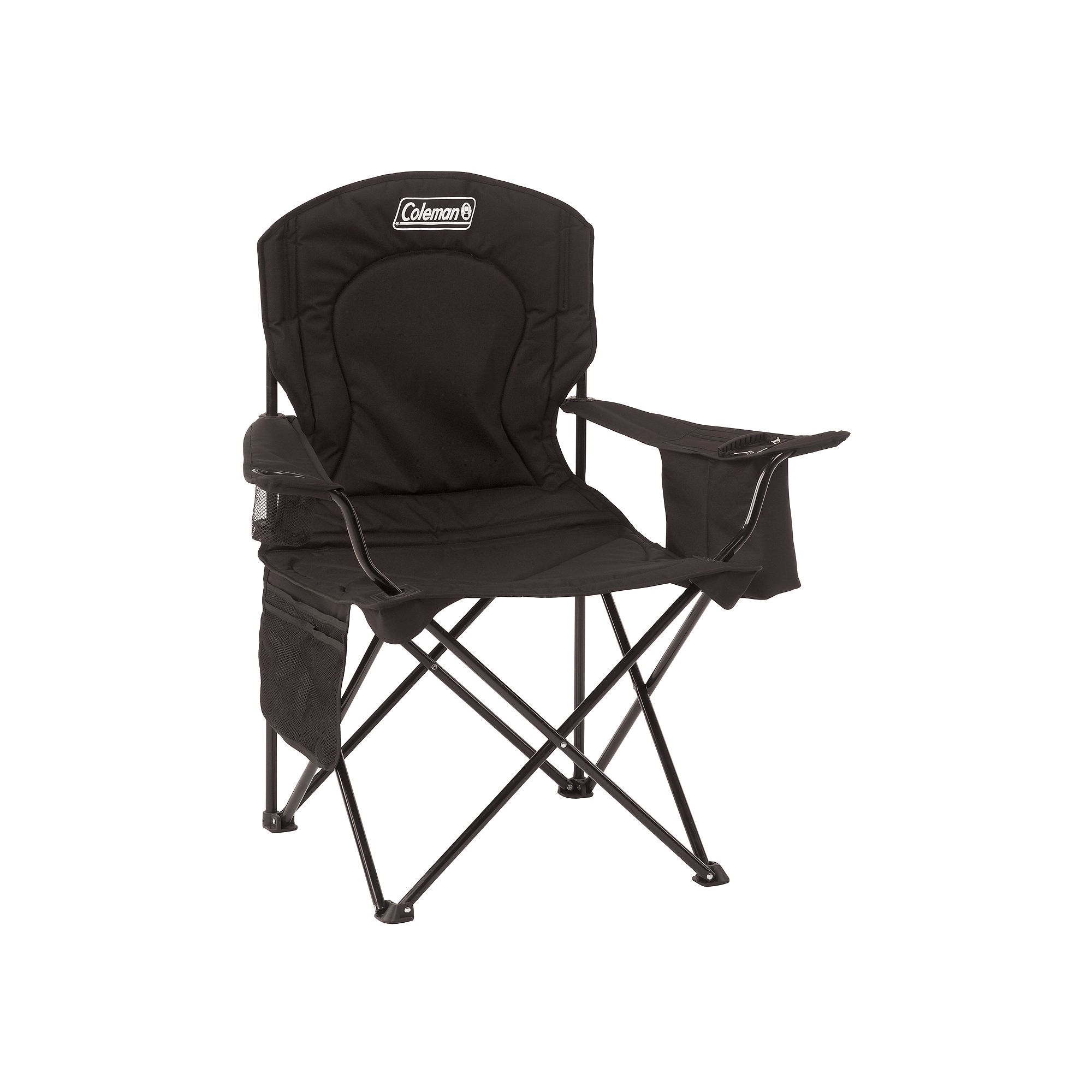 Good Sturdy Camping Chair Outdoor Coleman Oversize Quad Chair with Cooler Red Products
