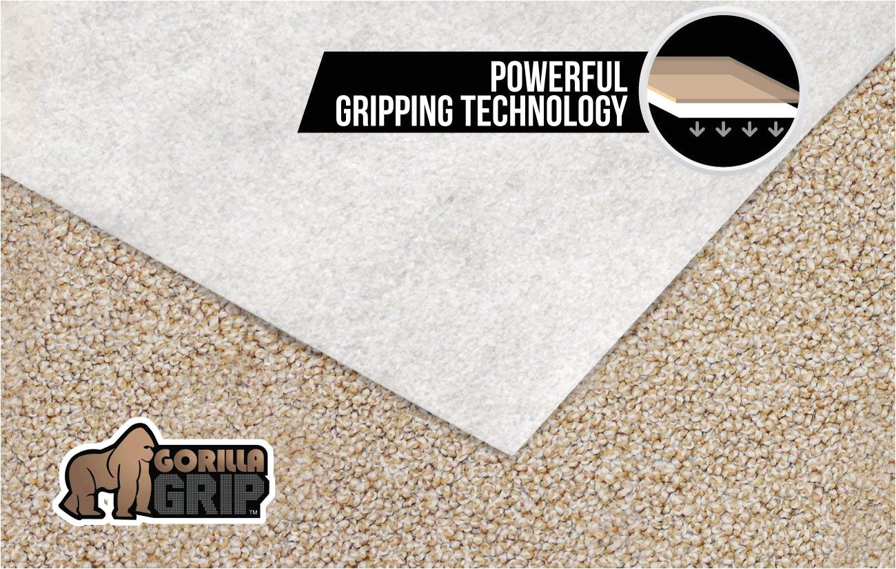 amazon com gorilla grip original area rug gripper pad for carpeted floors made in usa size 2 x 3 available in many sizes pads provide thick cushion