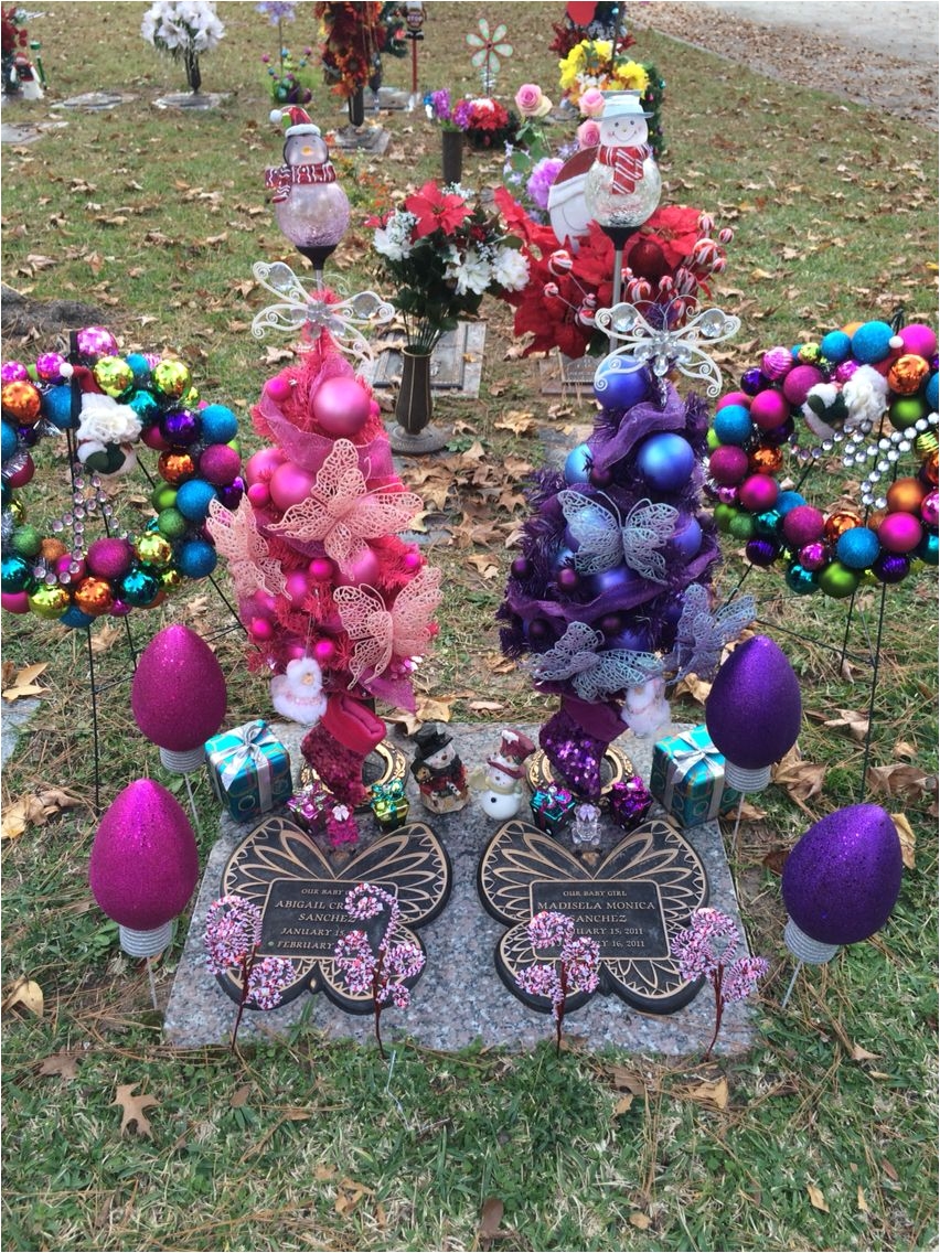 cemetery decorations for my girls 2014