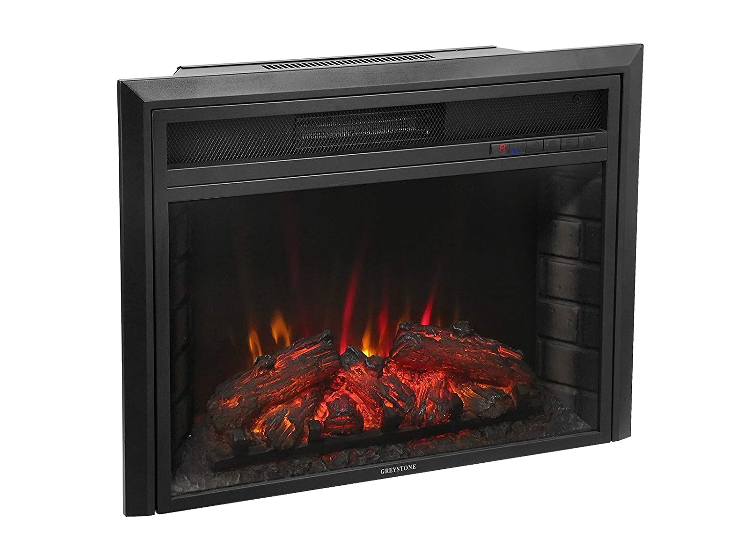 amazon com bourkeliving 28 1500w free standing insert led log electric fireplace firebox ventless w remote 5200btus sx 0026 a1 home kitchen