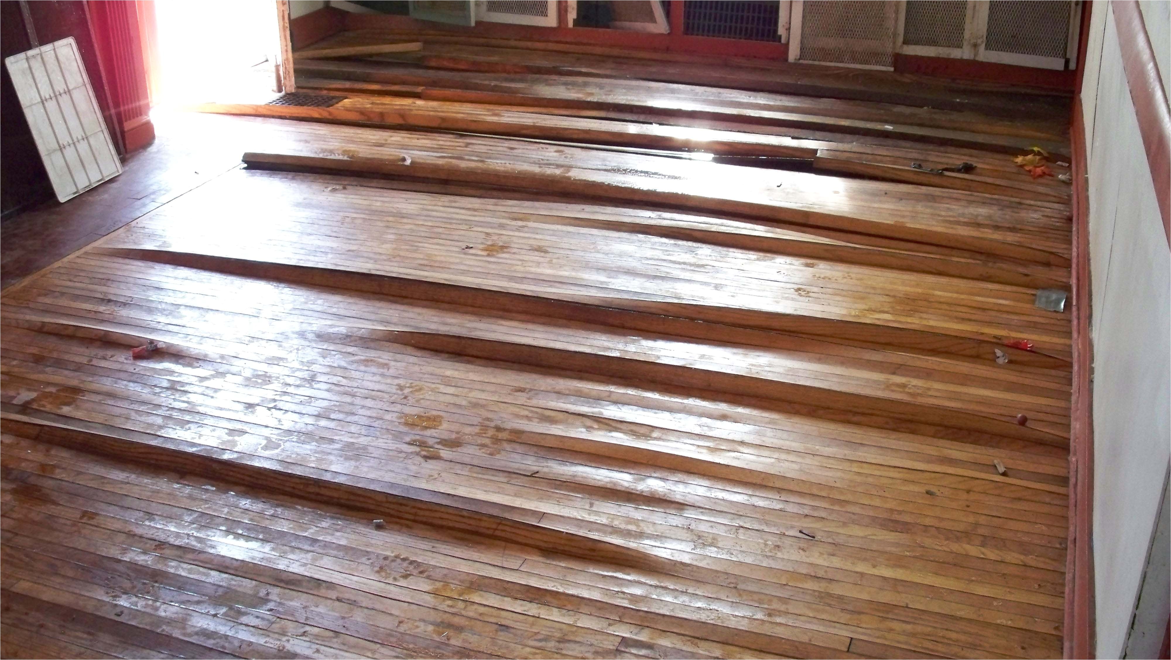 hardwood floor water damage warping