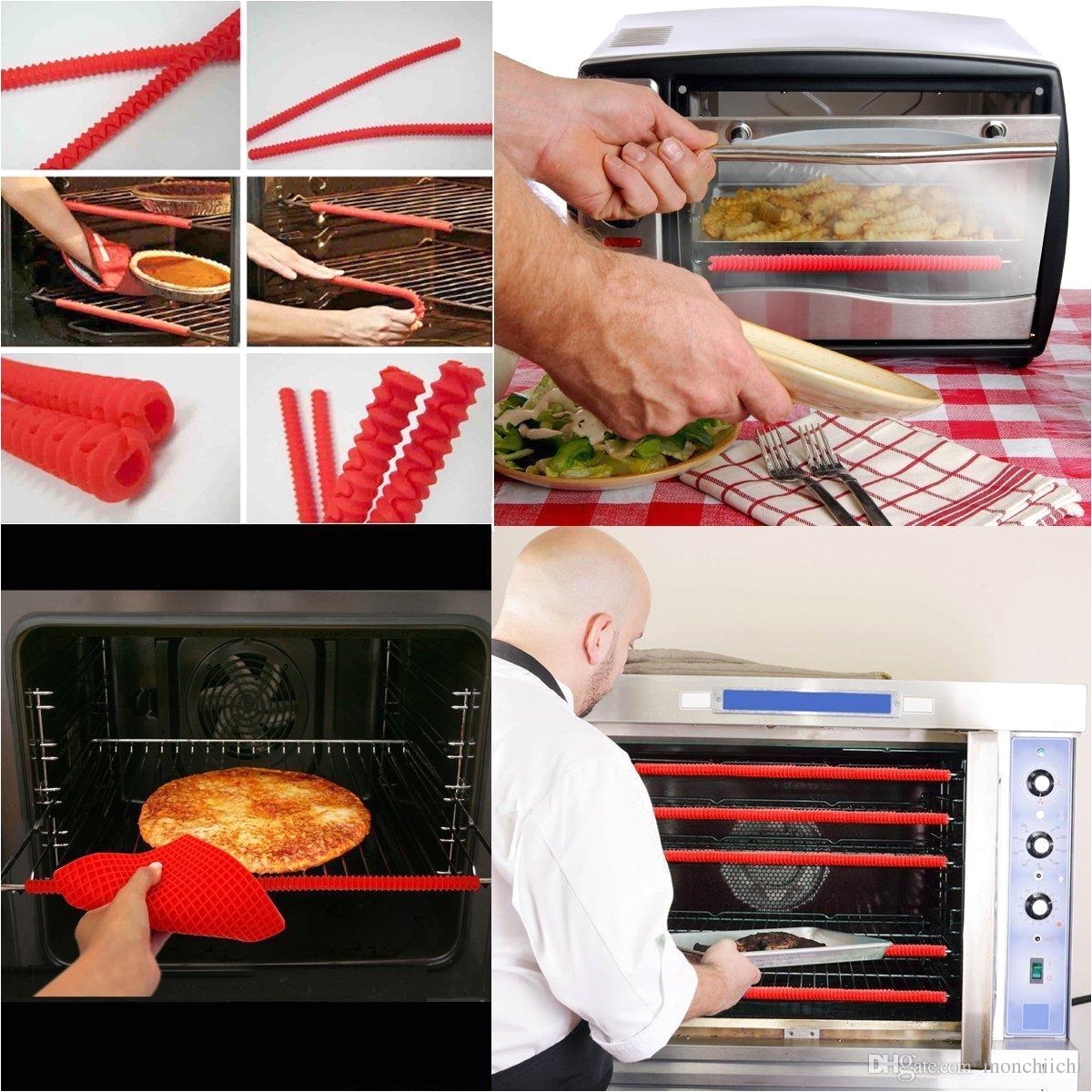 microwave oven heat resistant strip kitchen baking tools silicone insulation bars thick home kitchen accessories red heat resistant strip silicone