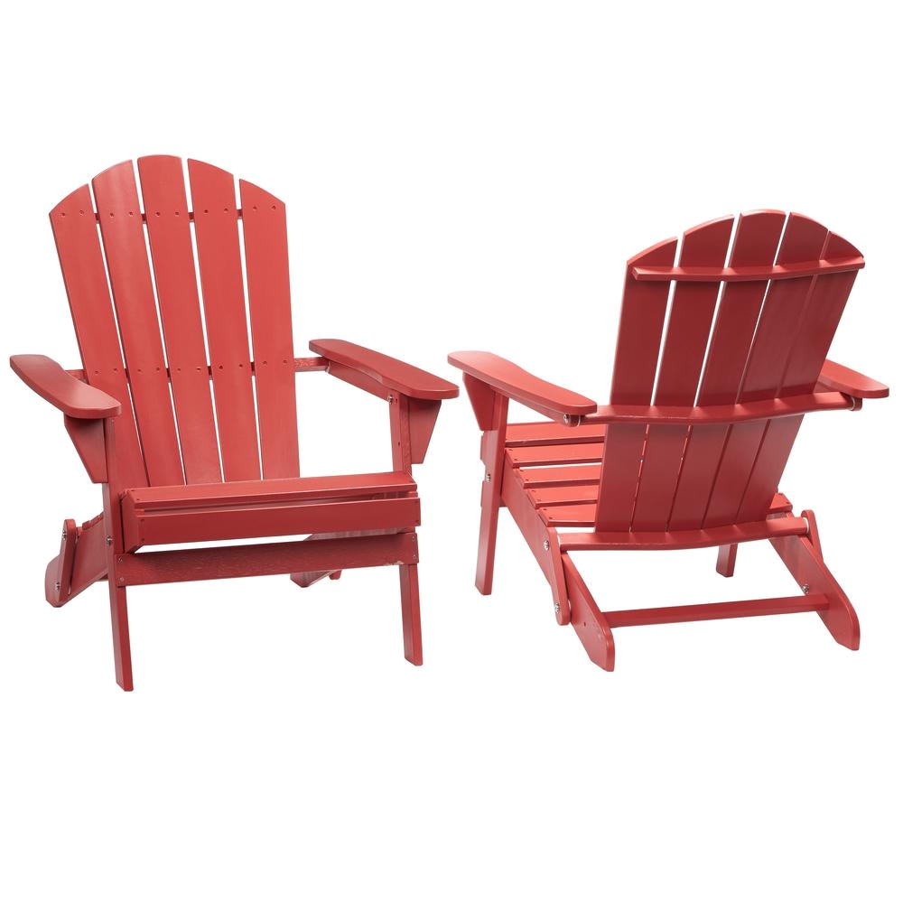Home Depot Canada Chair Legs Hampton Bay Chili Red Folding Outdoor Adirondack Chair 2 Pack