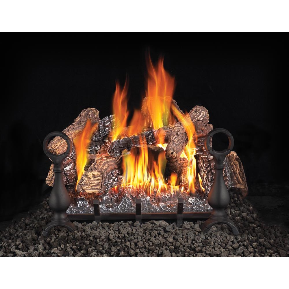 vented natural gas log set with electronic ignition
