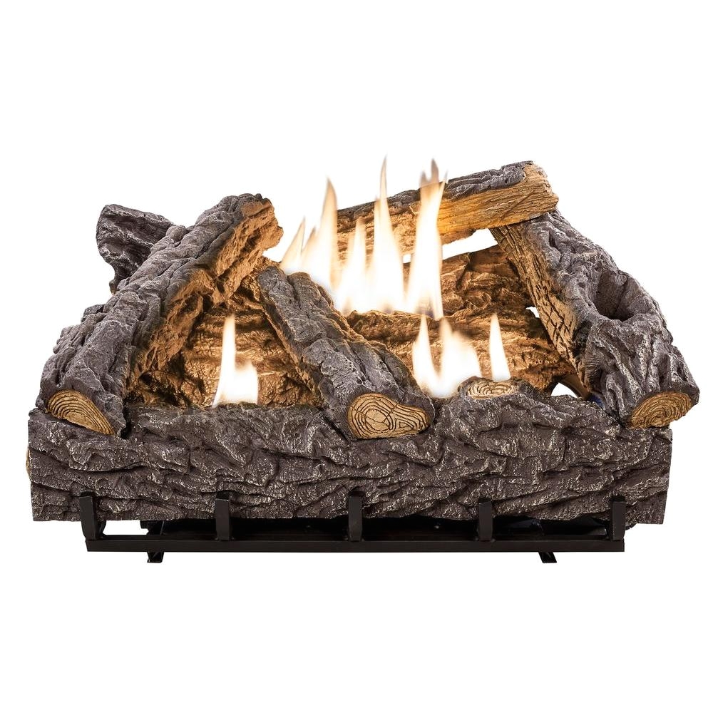 timber creek vent free dual fuel gas log set with thermostat