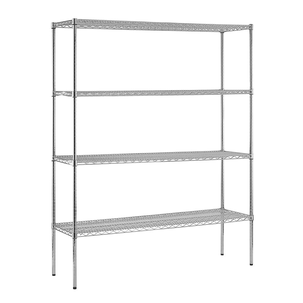 d 4 shelf chrome wire commercial shelving unit ws721874 c the home depot