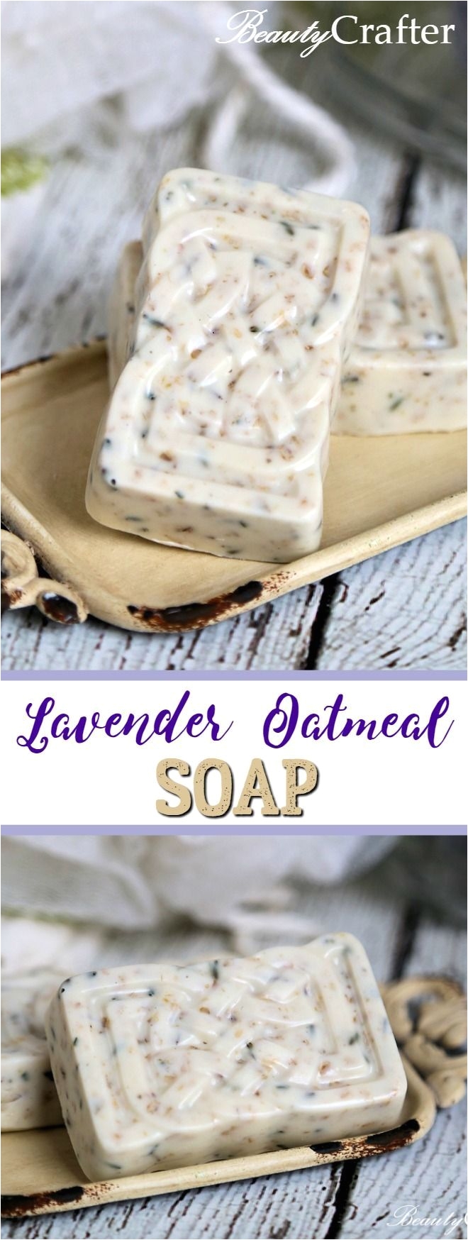 Homemade Decorative soap Bars Homemade Lavender Oatmeal soap Recipe Spa Products Pinterest