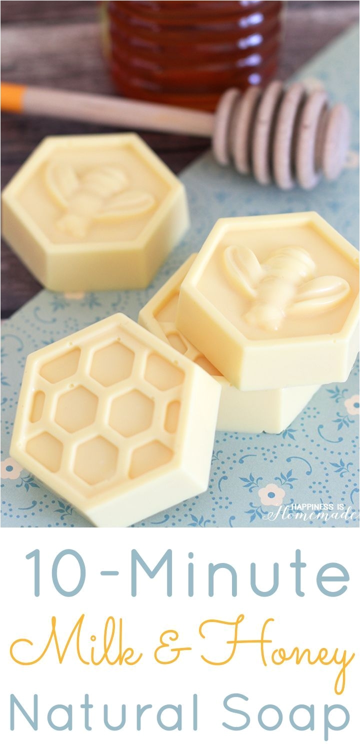 milk honey soap this easy diy soap can be made in about 10 minutes has great skin benefits from the goat s milk and honey great homemeade gift idea