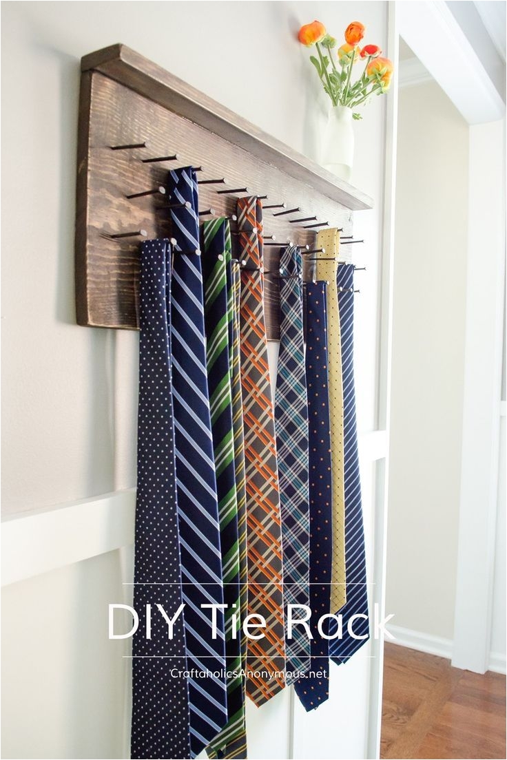 diy tie rack tutorial