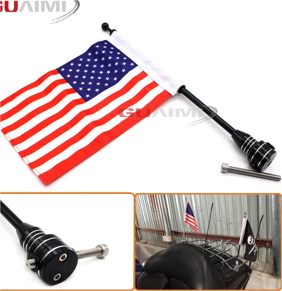 Horizontal Scuba Tank Rack Motocycle Cnc Aluminum Rear Side Mount Luggage Rack Vertical Flag