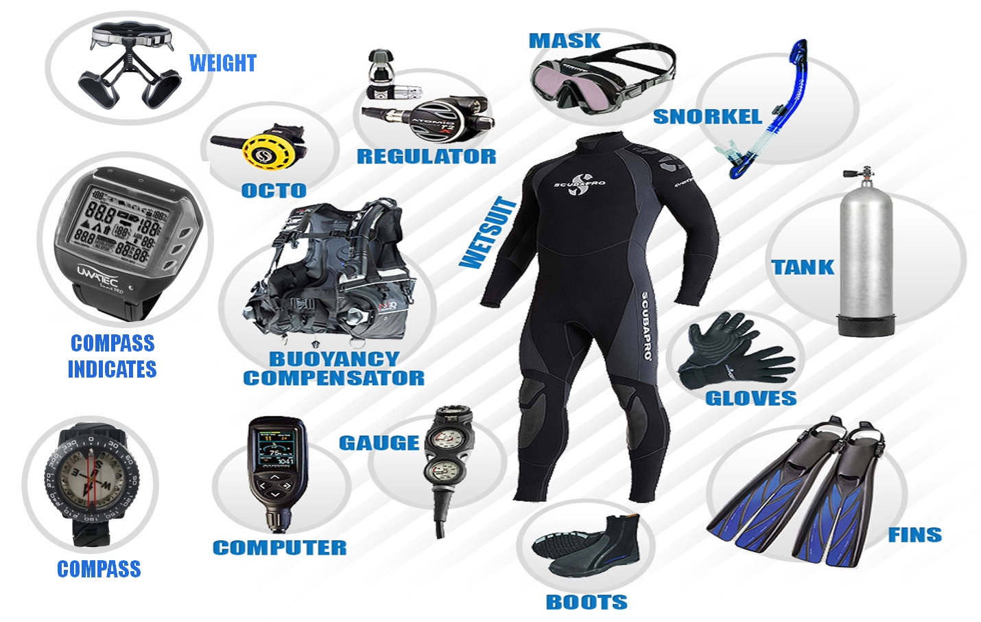 scuba diving equipment and names google search