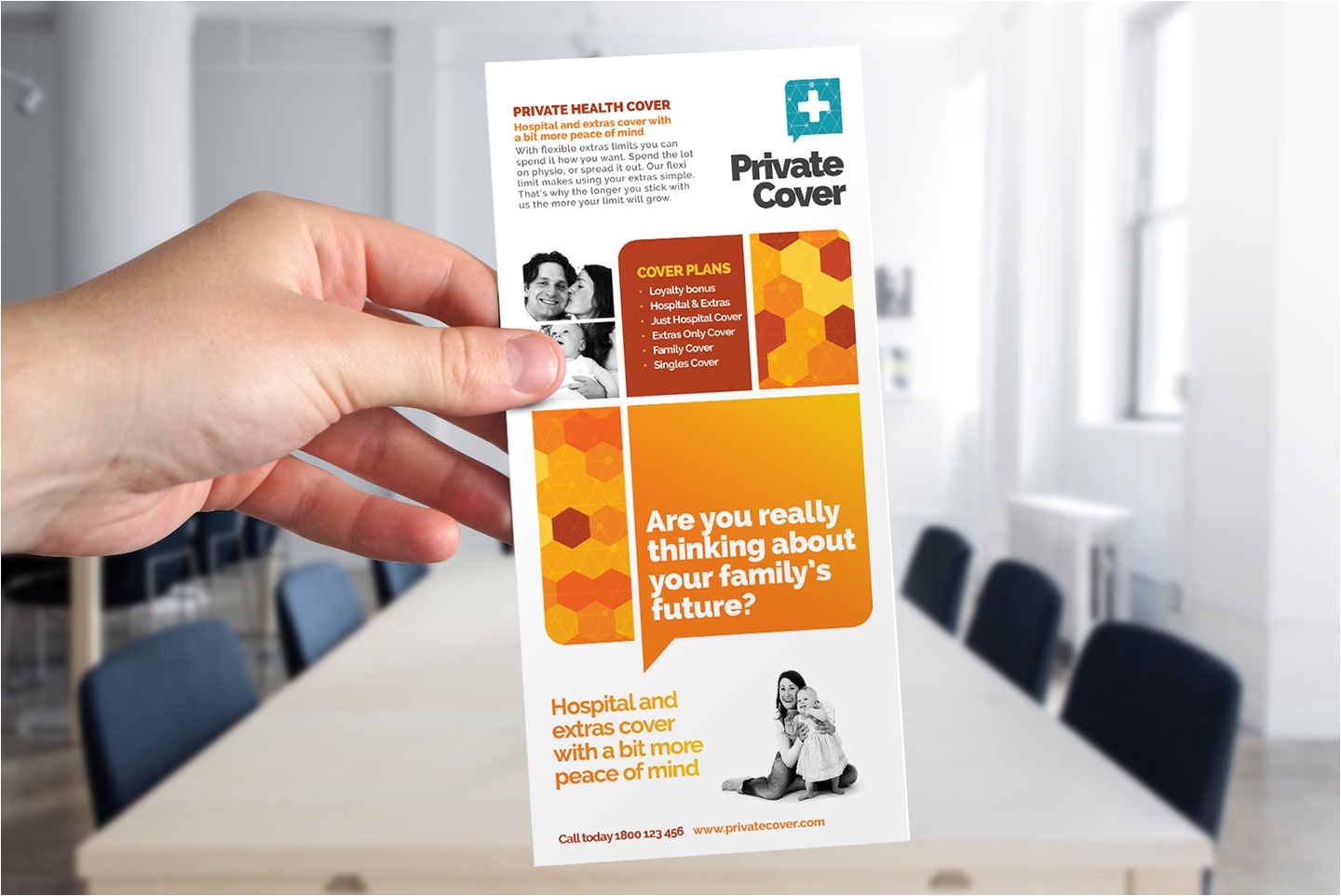 free rack card mockup psd